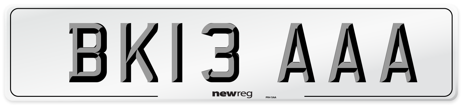 BK13 AAA Number Plate from New Reg
